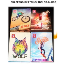 CUADERNO DLX 76H CUADRI DIS...