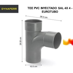 TEE PVC INYECTADO SAL 4X 4...