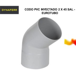 CODO PVC INYECTADO 2 X 45...