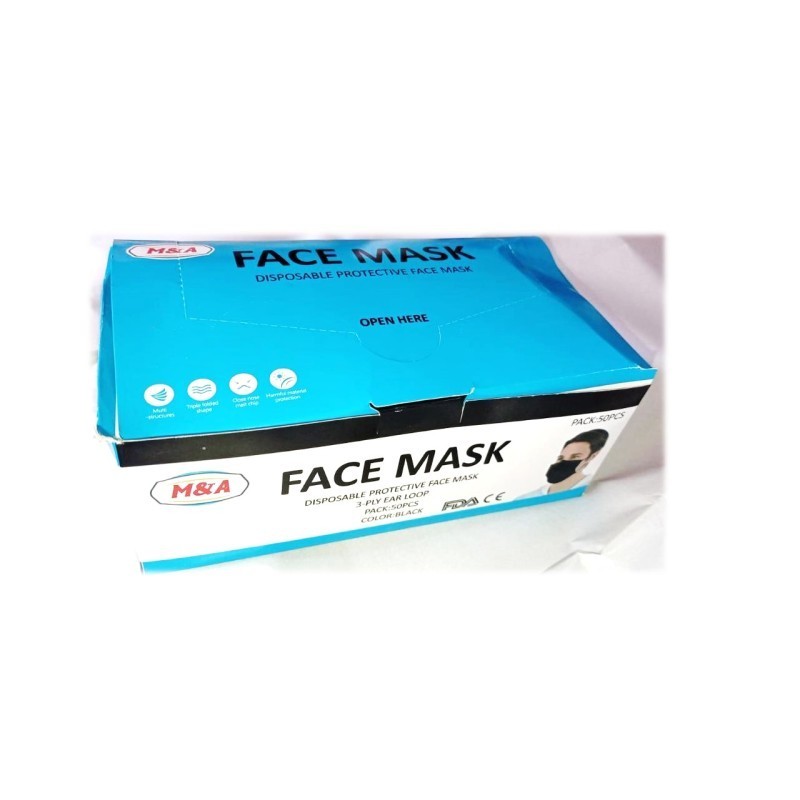 Caja Mascarilla 3 Pliegues x 50 UND ASTA desechables